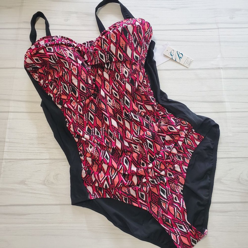 Emerald Bay diamond Colorblock One Piece size 22